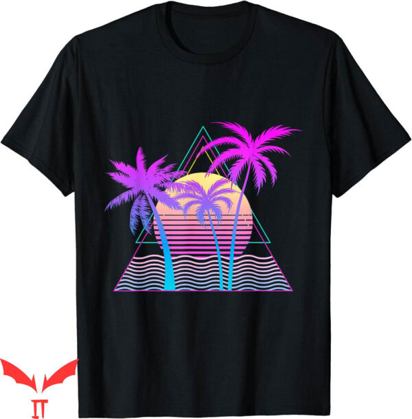 Darc Sport T-Shirt Retro Vaporwave Palm Trees Beach Sunset