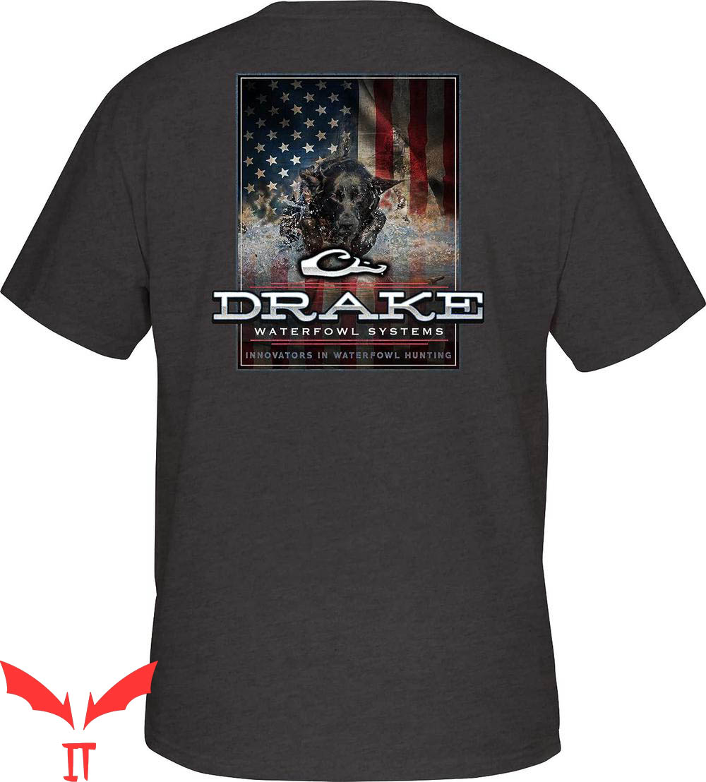 Drake Waterfowl T-Shirt Charging Patriot On The Back Vintage Drake Waterfowl T-Shirt Charging Patriot On The Back Vintage