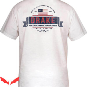 Drake Waterfowl T-Shirt Patriot On The Back Vintage