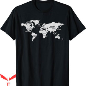 Drinking Around The World T-Shirt International Alcohol Map
