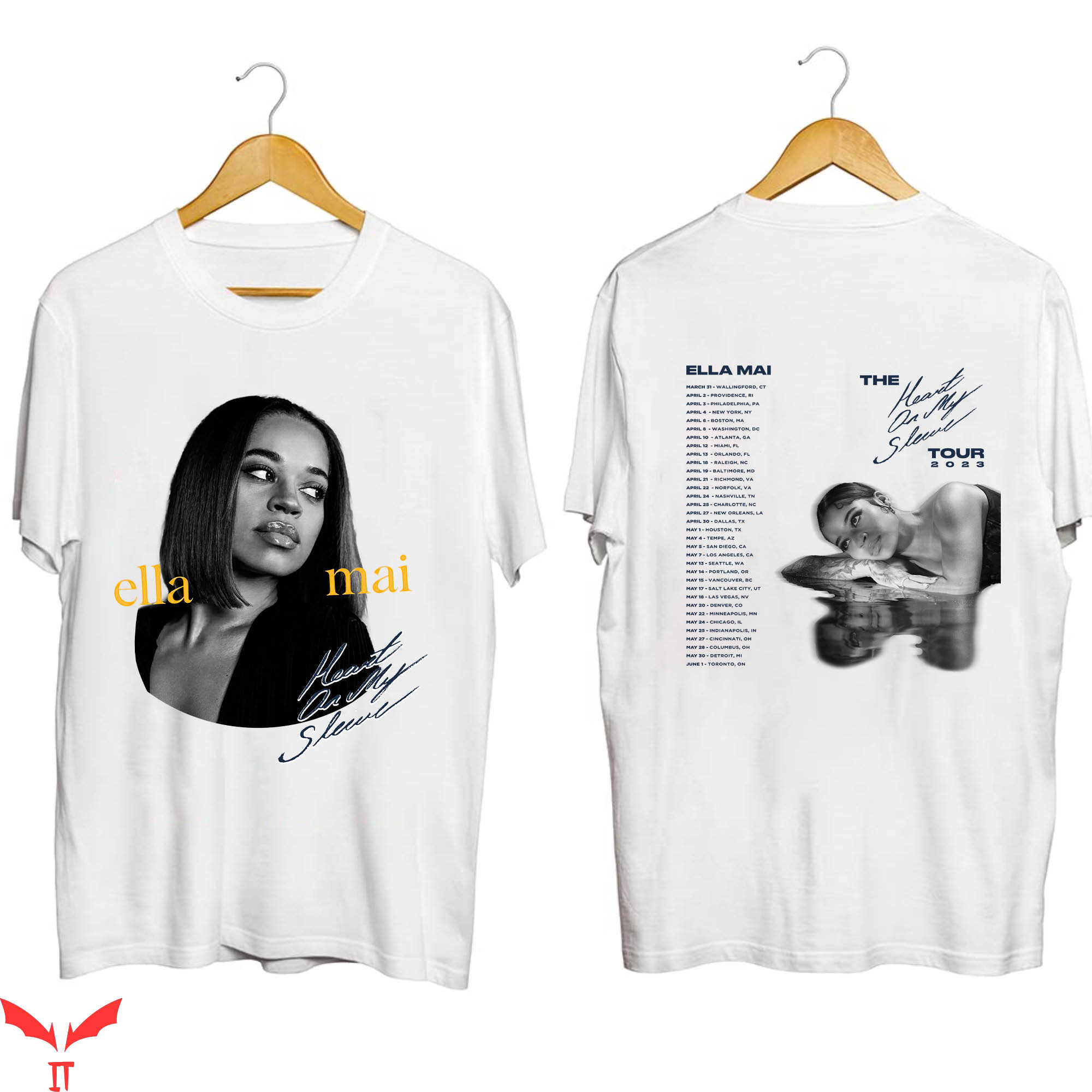 Ella Mai T-Shirt The Heart On My Sleeve Tour North America Ella Mai T-Shirt The Heart On My Sleeve Tour North America