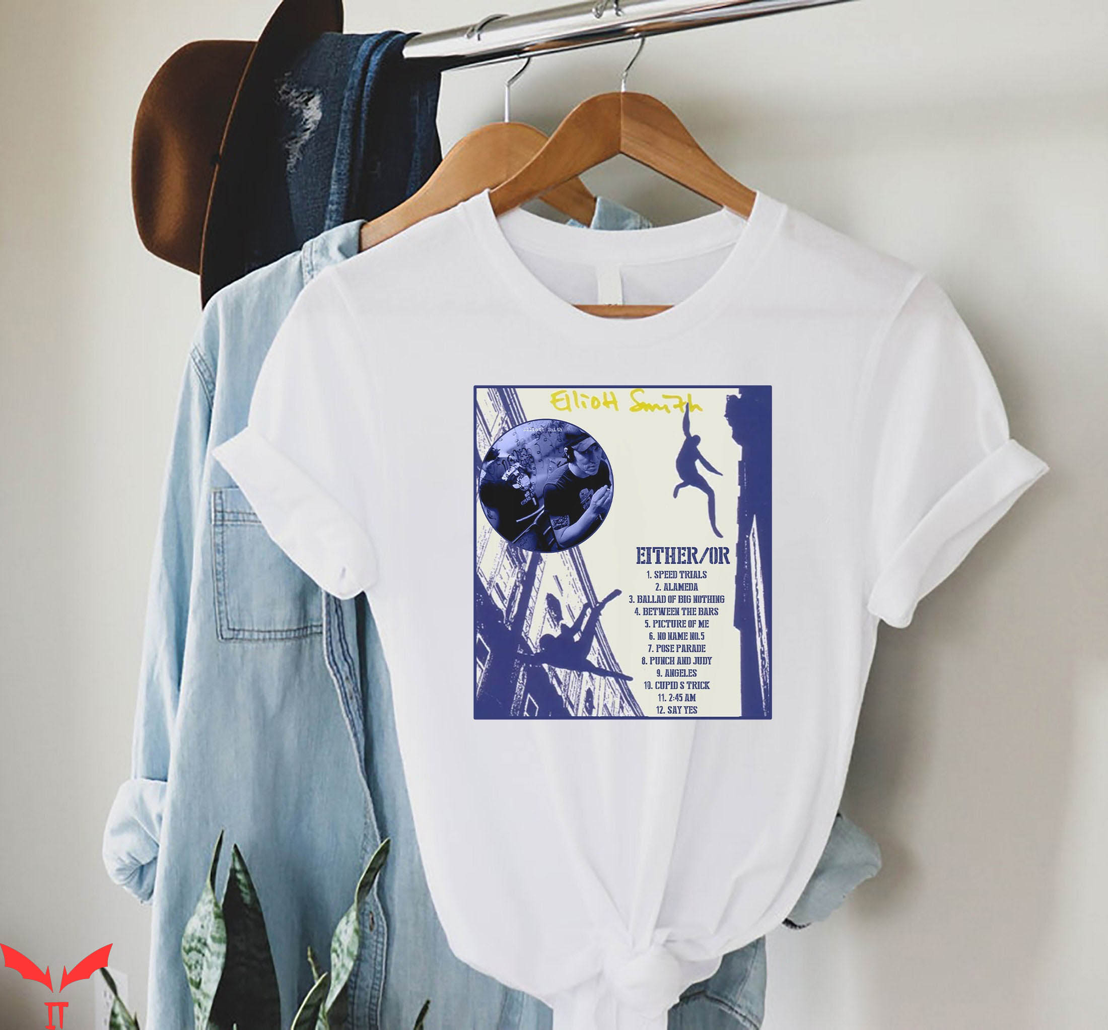 Elliot Smith T-Shirt Either Or Tee Album Pavement Deftones Elliot Smith T-Shirt Either Or Tee Album Pavement Deftones