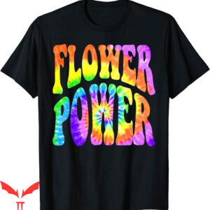Flower Power T-Shirt Retro Hippie Batik Spiral Fan Fun