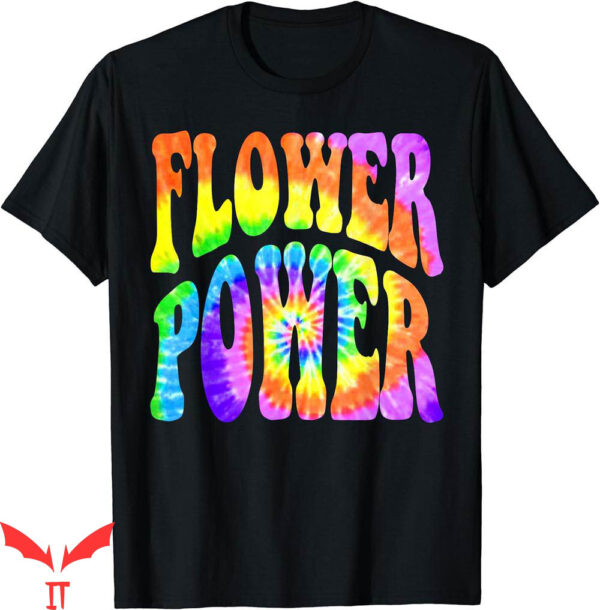 Flower Power T-Shirt Retro Hippie Batik Spiral Fan Fun