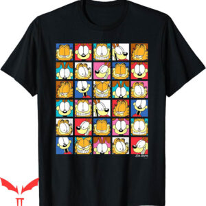 Garfield Neon Genesis Evangelion T-Shirt Garfield Expression