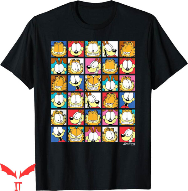 Garfield Neon Genesis Evangelion T-Shirt Garfield Expression