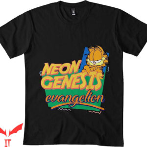 Garfield Neon Genesis Evangelion T-Shirt Garfield Meme