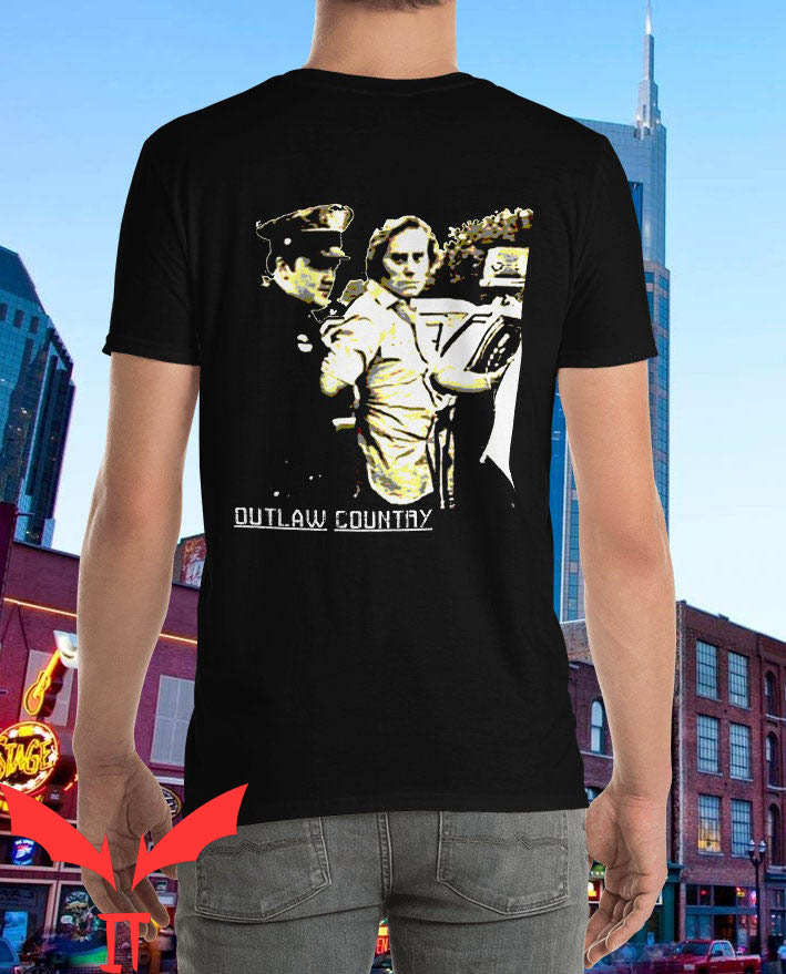 George Jones T-Shirt Outlaws Country Arrested Public Picture George Jones T-Shirt Outlaws Country Arrested Public Picture