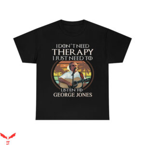 George Jones T-Shirt Vintage Country Music Therapy 70s 80s
