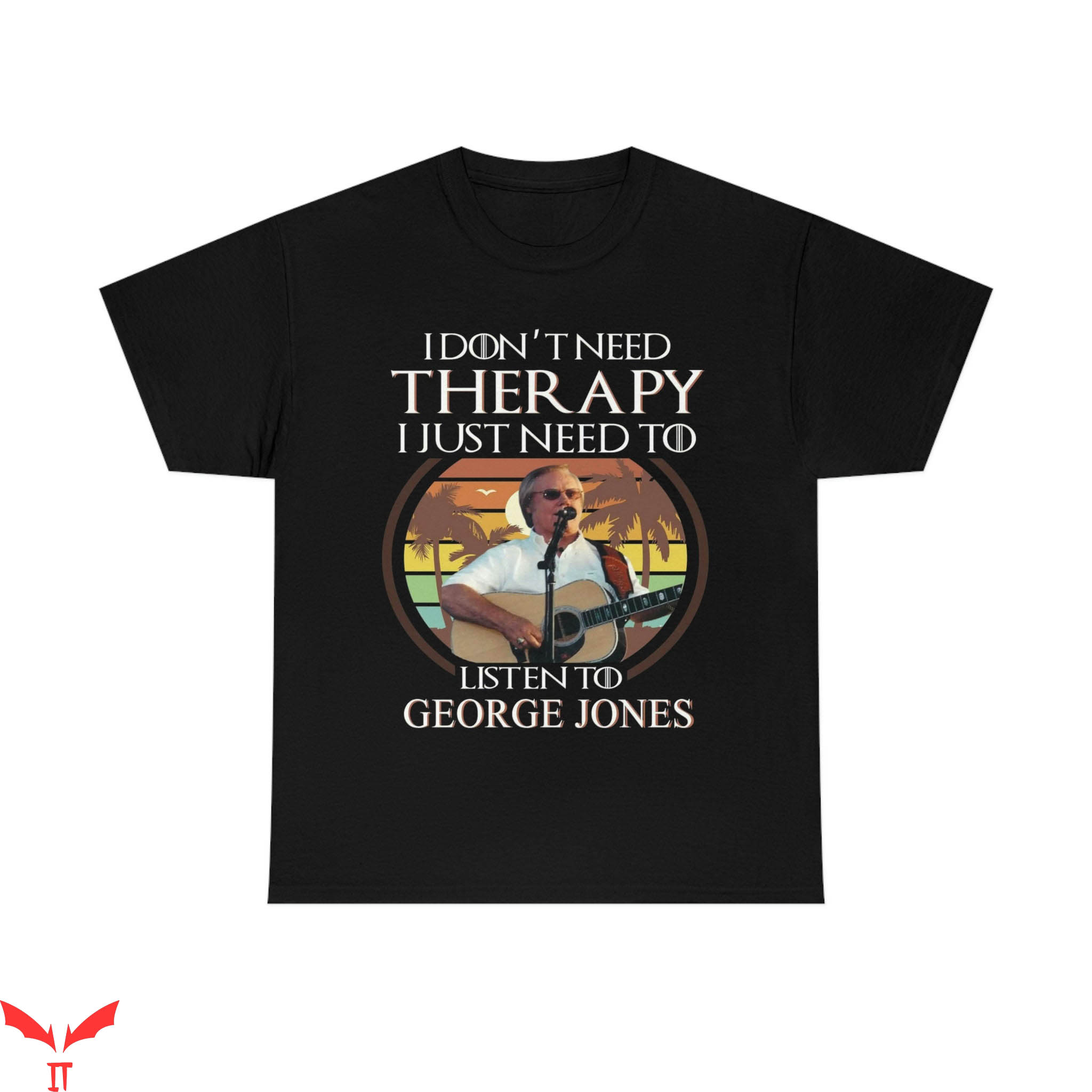 George Jones T-Shirt Vintage Country Music Therapy 70s 80s George Jones T-Shirt Vintage Country Music Therapy 70s 80s