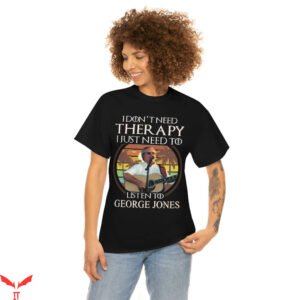 George Jones T-Shirt Vintage Country Music Therapy 70s 80s