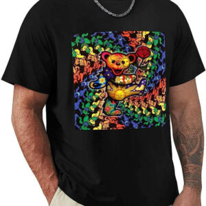 Grateful Dead Dancing Bear T-Shirt Basic Gift Fans Trendy