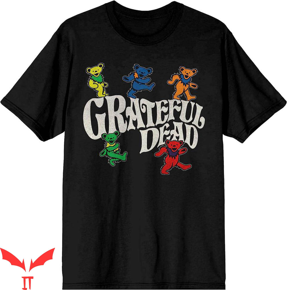 Grateful Dead Dancing Bear T-Shirt Gifts Text Grateful Dead Dancing Bear T-Shirt Gifts Text