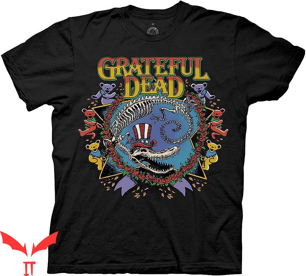 Grateful Dead Dancing Bear T-Shirt Rock Face Vintage Skull Grateful Dead Dancing Bear T-Shirt Rock Face Vintage Skull