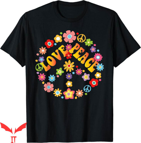 Hippie Runner T-Shirt Sign Love Tie Dye Costume Peace Gifts