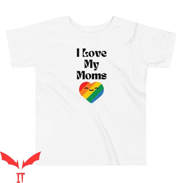 I Love My Mom T-Shirt LGBT+ Pride Rainbow Heart Gay Family