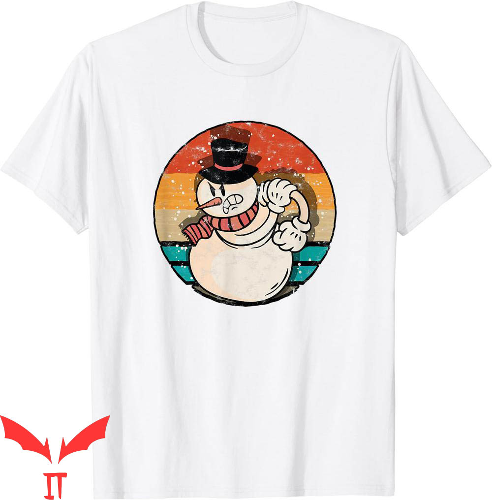 Jeezy Snowman T-Shirt Christmas Fun Angry Face Christmas