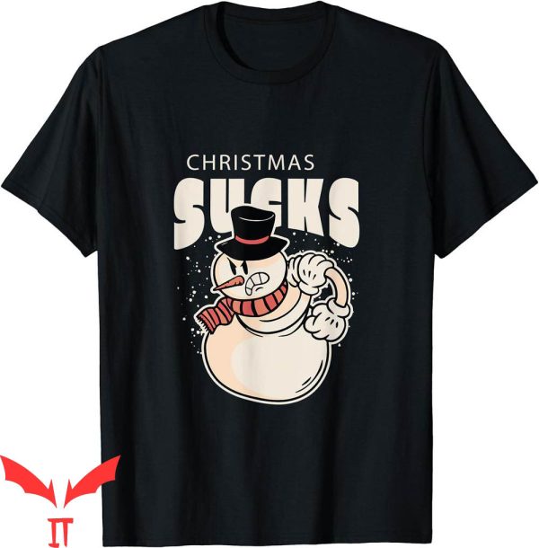 Jeezy Snowman T-Shirt Christmas Suck Angry Face Christmas