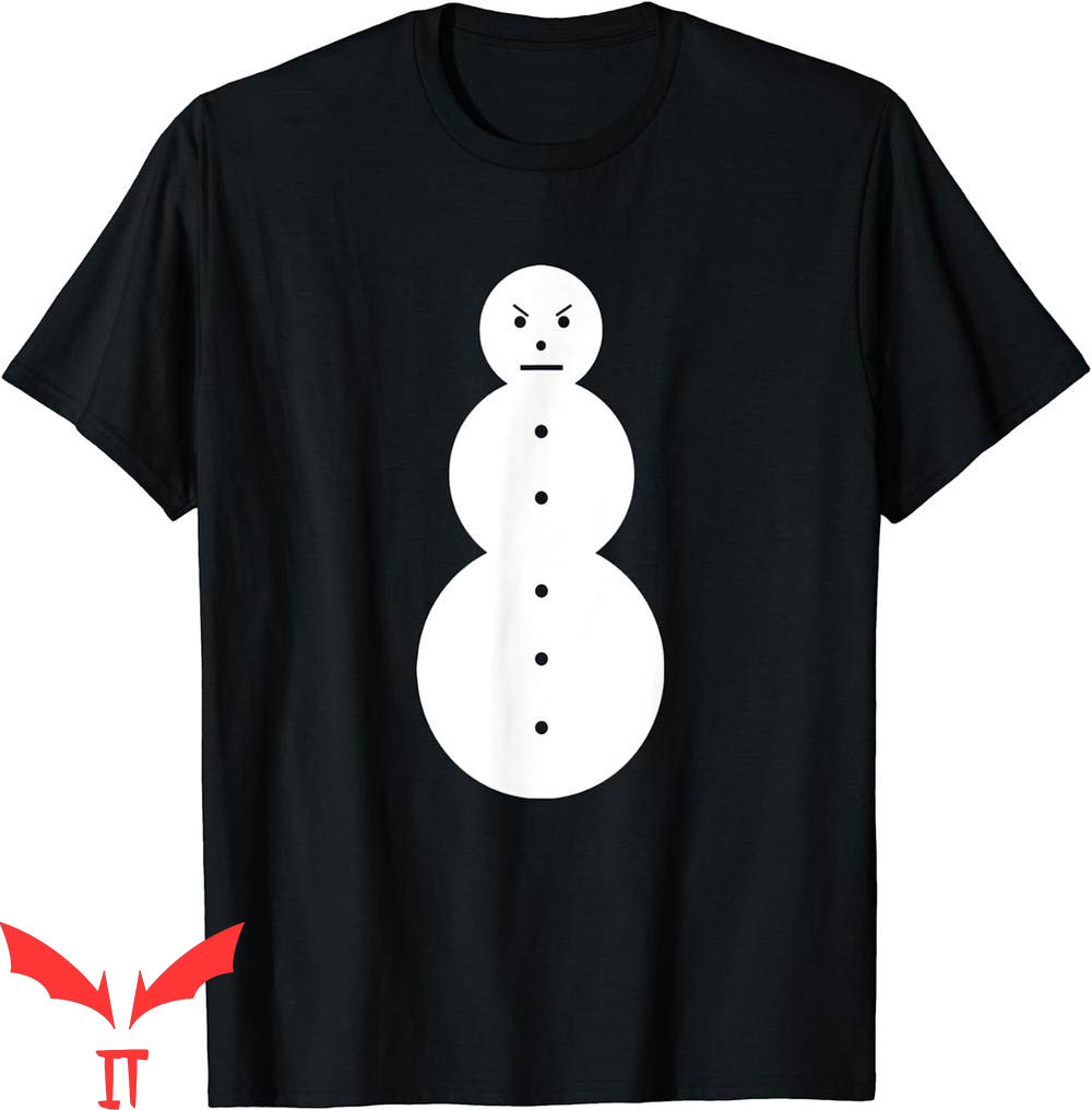 Jeezy Snowman T-Shirt Funny Angry Face Christmas Cold