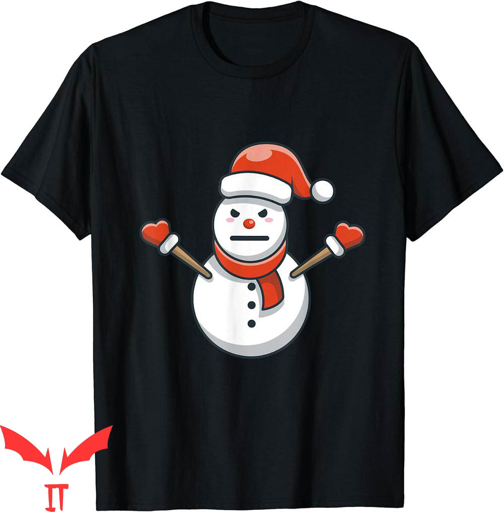 Jeezy Snowman T-Shirt Winter Angry Snowflakes Warmth