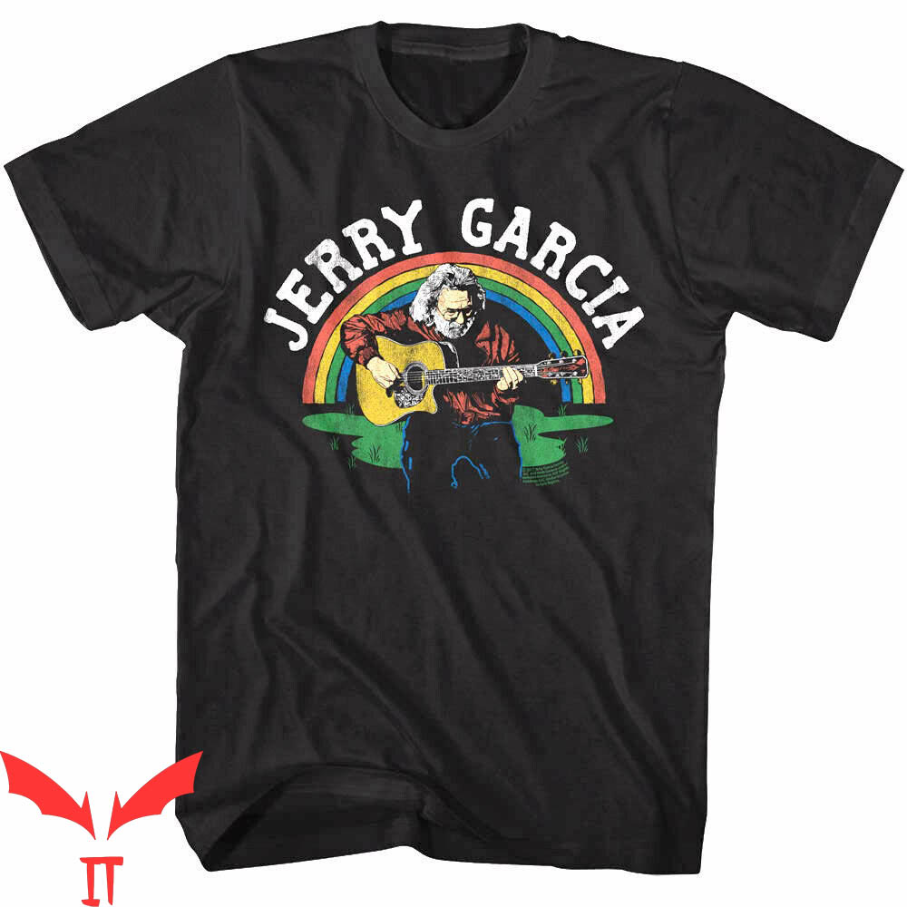Jerry Garcia T-Shirt Acoustic Guitar Rainbow Concert Jerry Garcia T-Shirt Acoustic Guitar Rainbow Concert