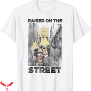 Kaws Sesame Street T-shirt Raised On The Streets T-shirt
