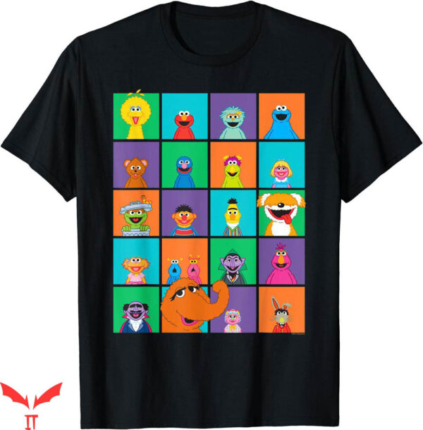 Kaws Sesame Street T-shirt Sesame Street Character Squares