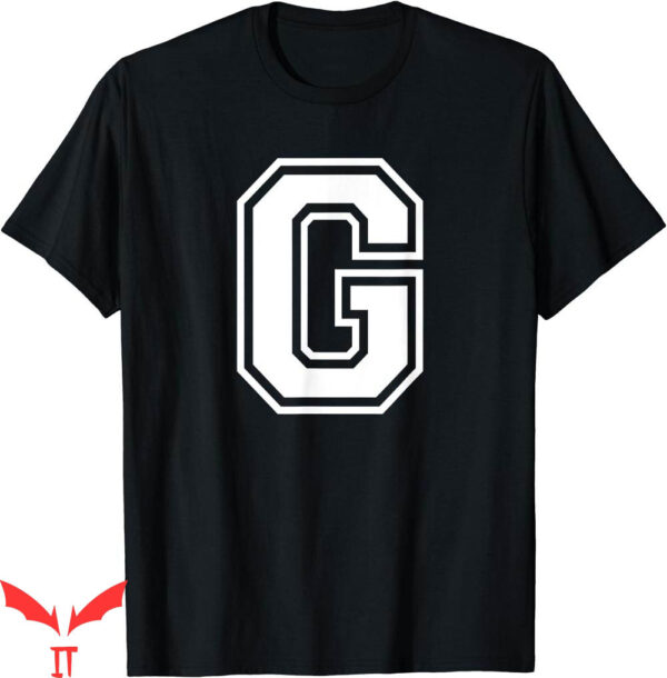 Kidd G T-Shirt Letter Name Initial Varsity Alphabet Monogram