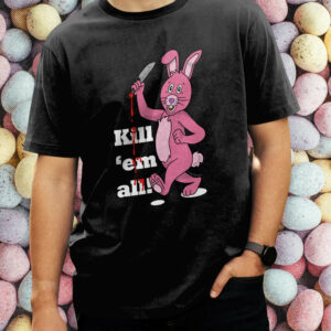 Kill Em All T-Shirt Funny Cartoon Mascot Drawing Retro
