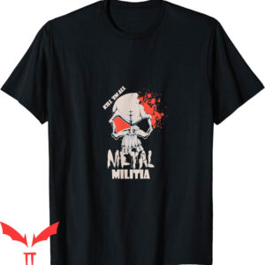 Kill Em All T-Shirt Metal Militia Character Quote Vintage