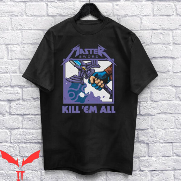 Kill Em All T-Shirt The Master Gamer Heavy Metal Music Retro