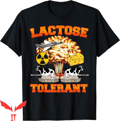 Lactose Intolerant T-Shirt Funny Explosion Cow Stop Milk