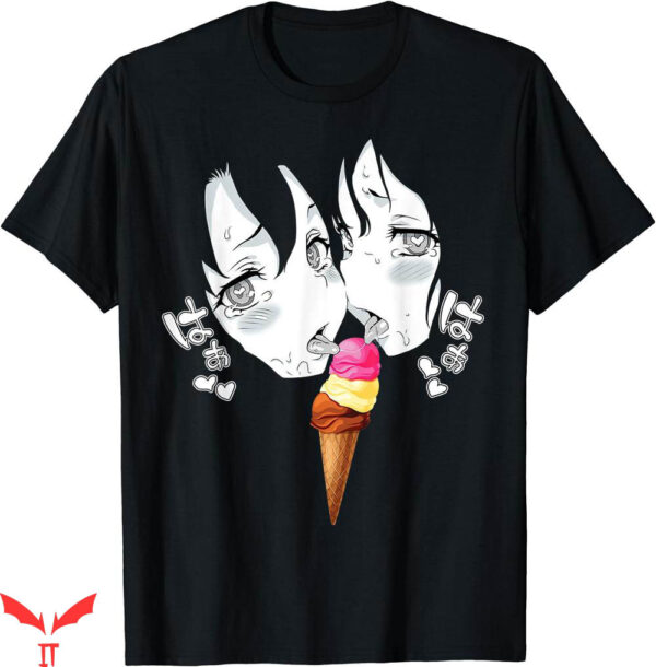 Lewd Complex T-shirt Napolitan Ice Cream Lewd Anime T-shirt