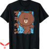Milk And Mocha T-Shirt Line Friends Brown Kanji In Blue Box