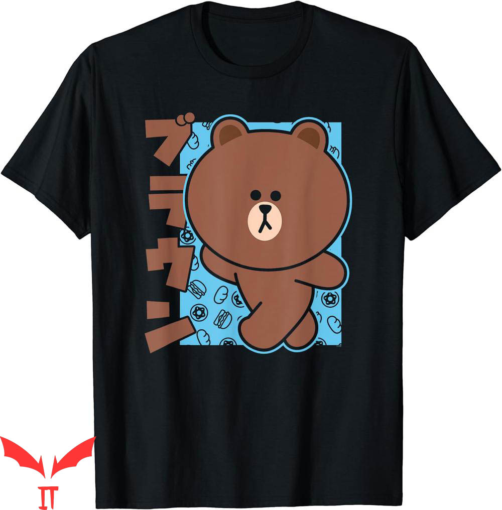 Milk And Mocha T-Shirt Line Friends Brown Kanji In Blue Box Milk And Mocha T-Shirt Line Friends Brown Kanji In Blue Box