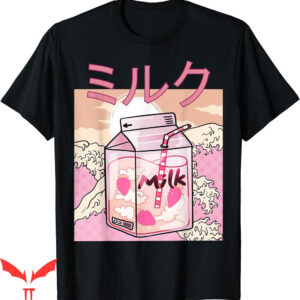 Milk And Mocha T-Shirt Strawberry Shake Carton Funny Retro