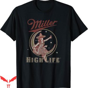 Miller Lite Vintage T-Shirt Coor High Life Moon Logo