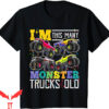 Monster Truck Birthday T-Shirt I’m This Old 4th Bday Boy