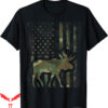 Mossy Oak T-Shirt Camo American Flag Moose Hunting Gift For