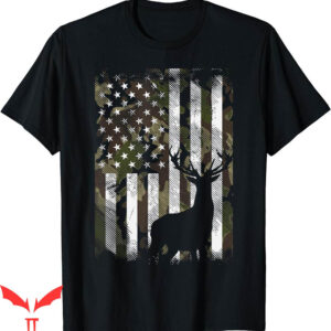 Mossy Oak T-Shirt Camo US Flag Deer Buck Camoflage Hunting