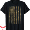 Mossy Oak T-Shirt Camouflage American Flag Print Camo