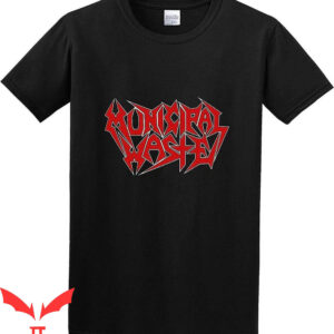 Municipal Waste T-Shirt Red Logo Crossover Thrash Band
