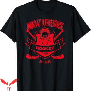 New Jersey Devils T-Shirt Distressed Devil Vintage Tailgate
