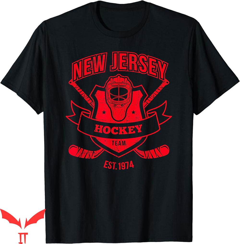 New Jersey Devils T-Shirt Distressed Devil Vintage Tailgate New Jersey Devils T-Shirt Distressed Devil Vintage Tailgate