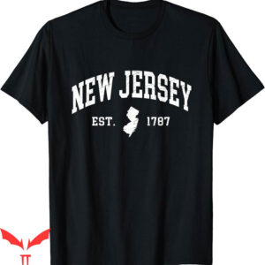 New Jersey Devils T-Shirt Distressed Worn Design Classic