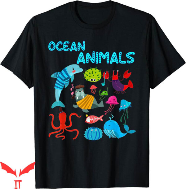 Ocean Drive T-Shirt Animals Marine Creatures Under The Sea