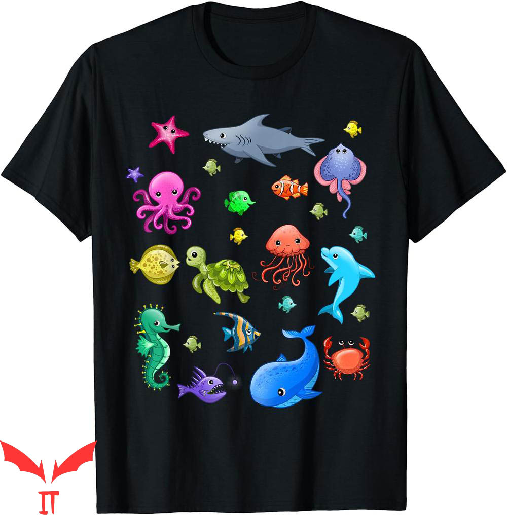 Ocean Drive T-Shirt Cute Sea Animals Creatures Clownfish Ocean Drive T-Shirt Cute Sea Animals Creatures Clownfish