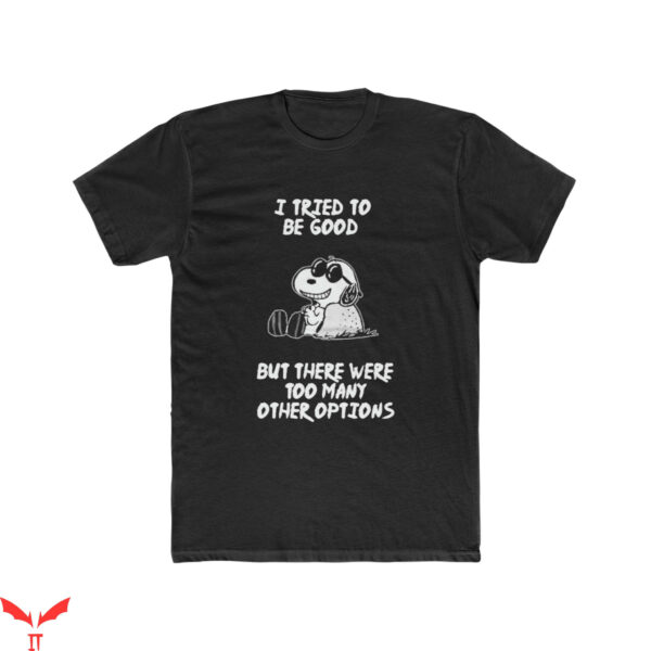 Red Cross Snoopy T-Shirt Charlie Brown Snoopy Wood Peanuts