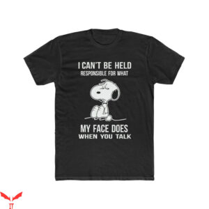 Red Cross Snoopy T-Shirt Wood Peanuts Cartoon Comic Vintage