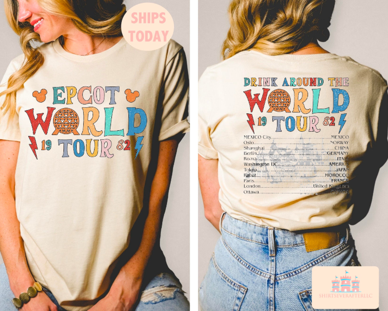Retro Disney Epcot World Tour Center 1982 Shirt Retro Disney Epcot World Tour Center 1982 Shirt